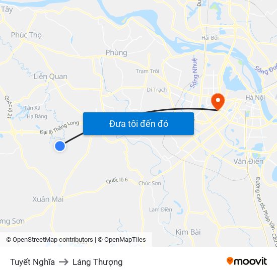 Tuyết Nghĩa to Láng Thượng map