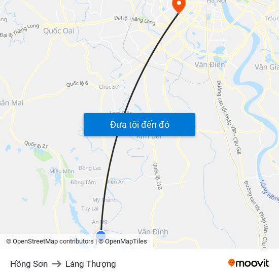 Hồng Sơn to Láng Thượng map