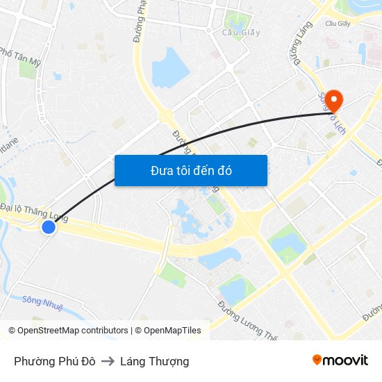 Phường Phú Đô to Láng Thượng map