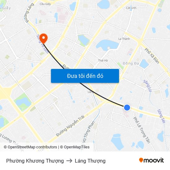 Phường Khương Thượng to Láng Thượng map