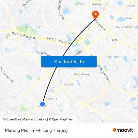 Phường Phú La to Láng Thượng map