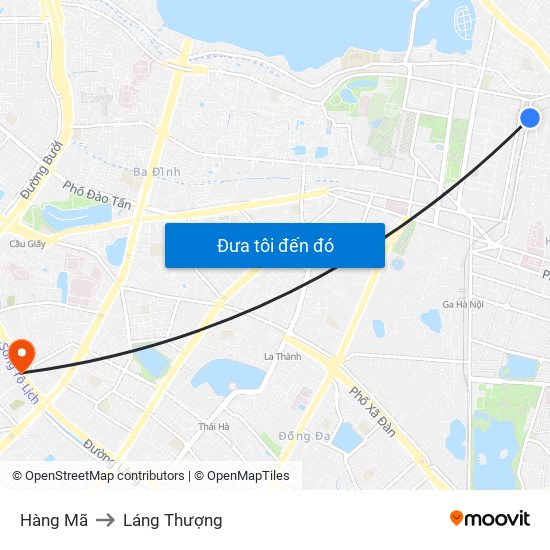 Hàng Mã to Láng Thượng map