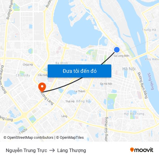 Nguyễn Trung Trực to Láng Thượng map
