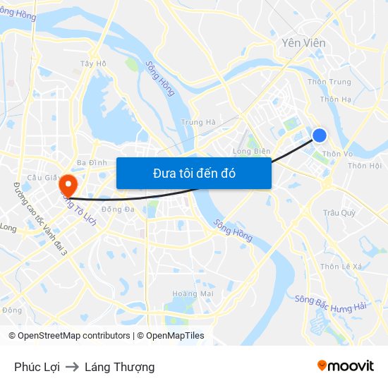 Phúc Lợi to Láng Thượng map