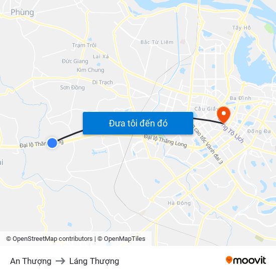 An Thượng to Láng Thượng map