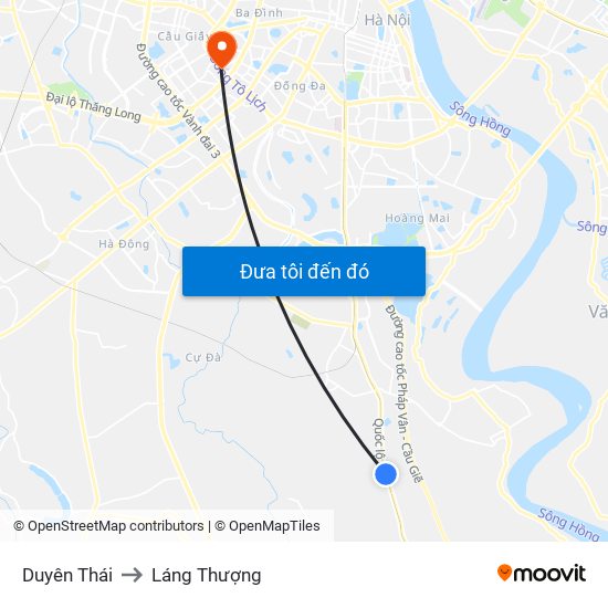 Duyên Thái to Láng Thượng map