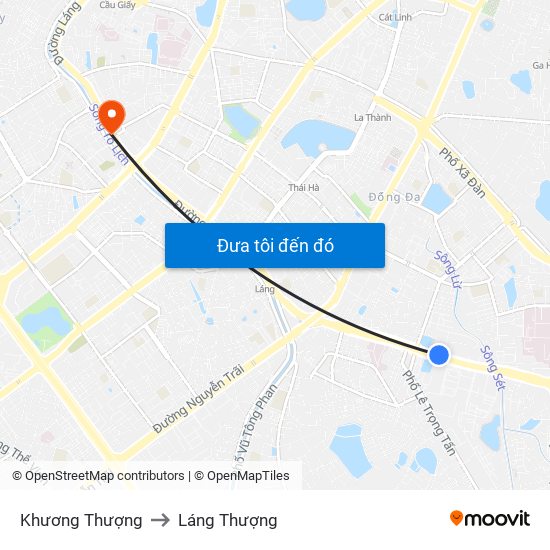 Khương Thượng to Láng Thượng map