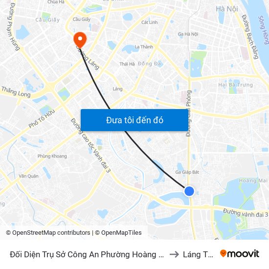 Đối Diện Trụ Sở Công An Phường Hoàng Liệt- 1277 Giải Phóng to Láng Thượng map