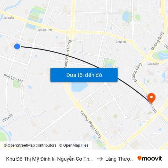 Khu Đô Thị Mỹ Đình Ii- Nguyễn Cơ Thạch to Láng Thượng map