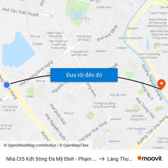 Nhà Ct5 Kđt Sông Đà Mỹ Đình - Phạm Hùng to Láng Thượng map