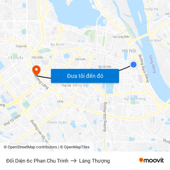 Đối Diện 6c Phan Chu Trinh to Láng Thượng map