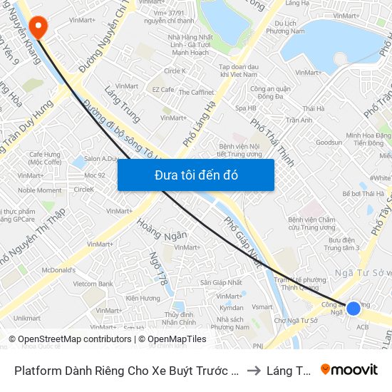 Platform Dành Riêng Cho Xe Buýt Trước Nhà 604 Trường Chinh to Láng Thượng map