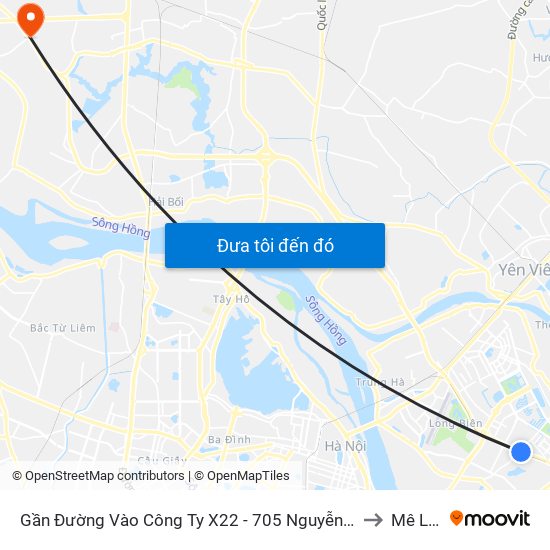 Gần Đường Vào Công Ty X22 - 705 Nguyễn Văn Linh to Mê Linh map