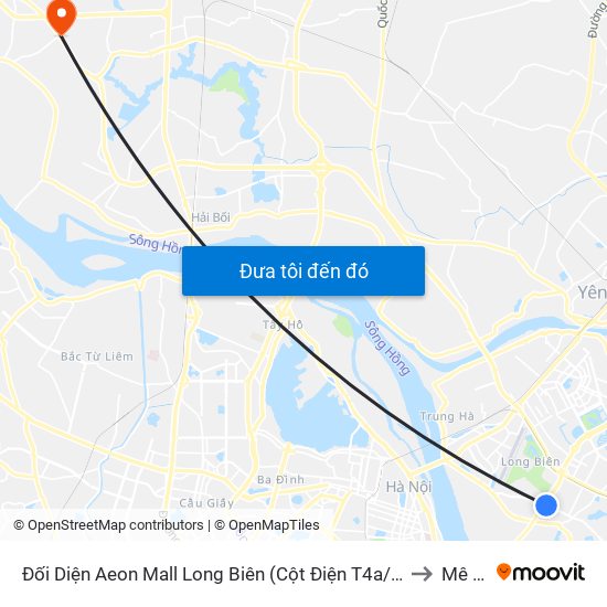 Đối Diện Aeon Mall Long Biên (Cột Điện T4a/2a-B Đường Cổ Linh) to Mê Linh map