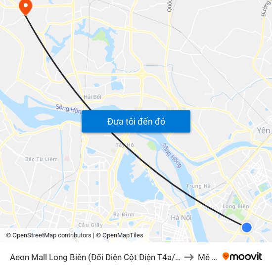 Aeon Mall Long Biên (Đối Diện Cột Điện T4a/2a-B Đường Cổ Linh) to Mê Linh map