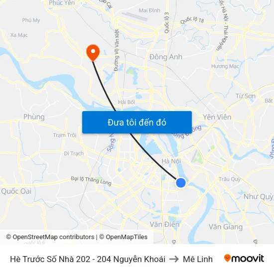 Hè Trước Số Nhà 202 - 204 Nguyễn Khoái to Mê Linh map