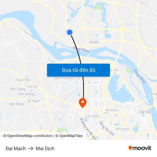 Đại Mạch to Mai Dịch map