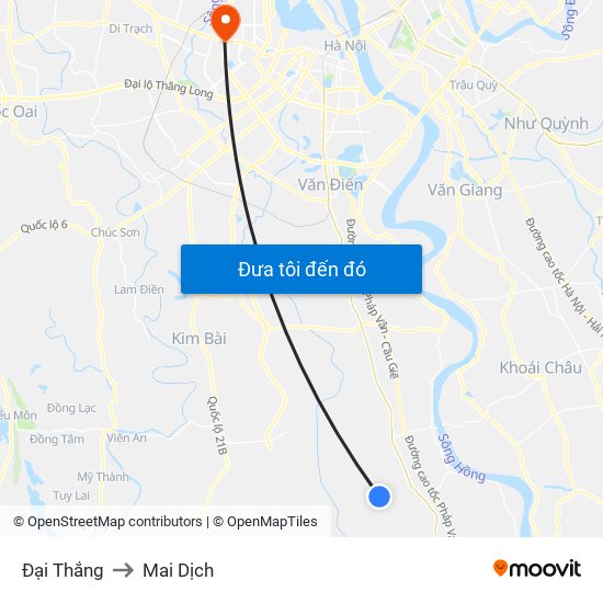 Đại Thắng to Mai Dịch map