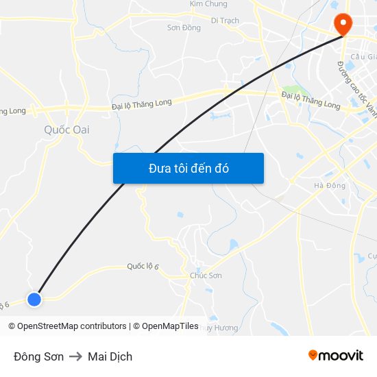 Đông Sơn to Mai Dịch map