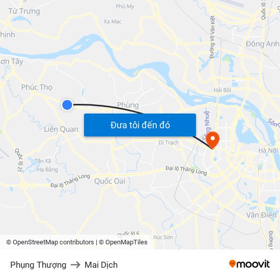 Phụng Thượng to Mai Dịch map