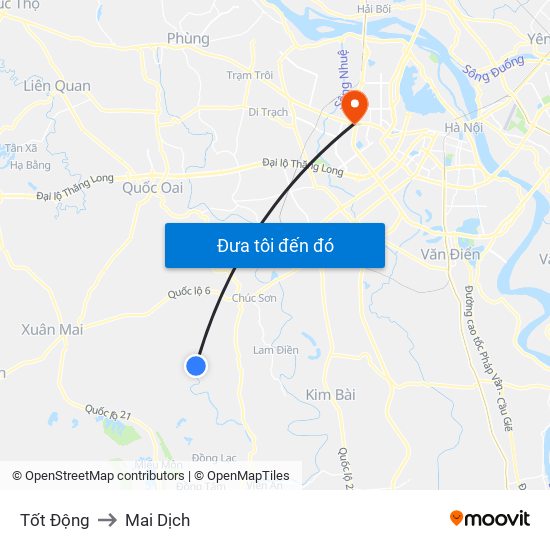 Tốt Động to Mai Dịch map