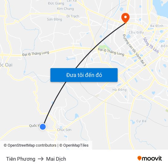 Tiên Phương to Mai Dịch map