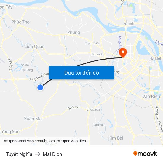 Tuyết Nghĩa to Mai Dịch map
