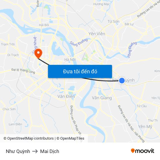 Như Quỳnh to Mai Dịch map