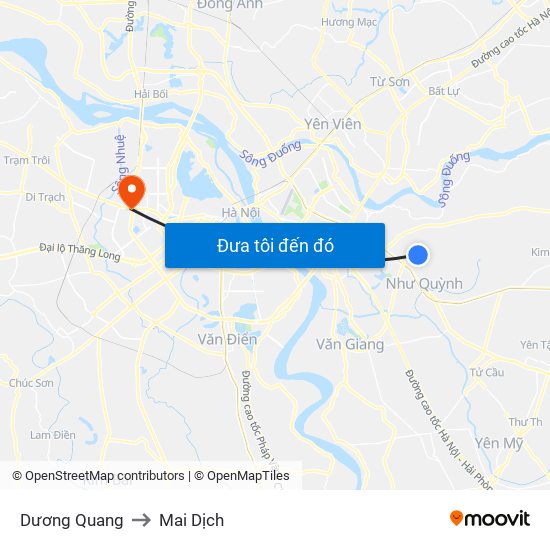 Dương Quang to Mai Dịch map