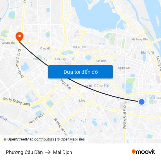 Phường Cầu Dền to Mai Dịch map