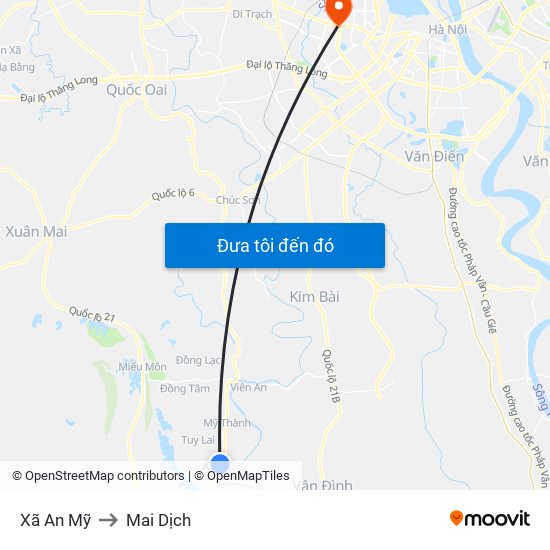 Xã An Mỹ to Mai Dịch map