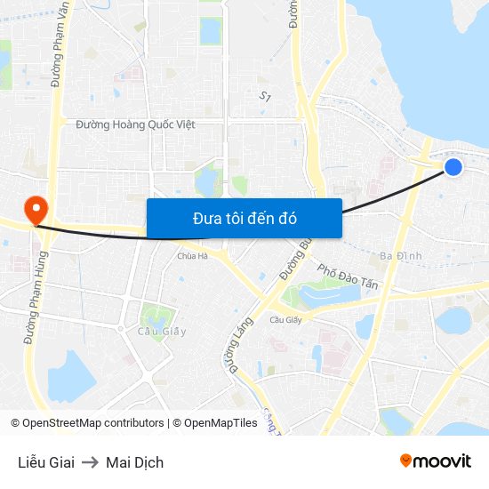 Liễu Giai to Mai Dịch map