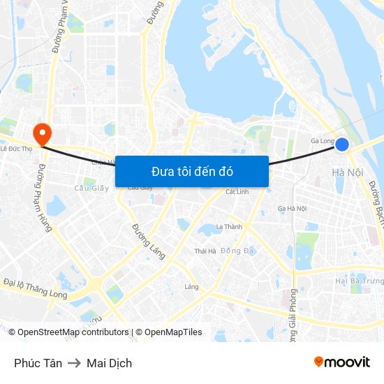 Phúc Tân to Mai Dịch map