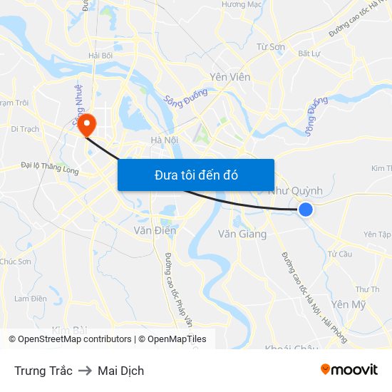 Trưng Trắc to Mai Dịch map