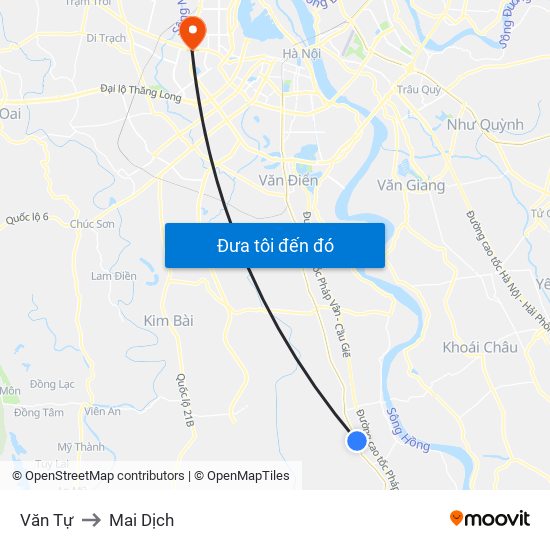 Văn Tự to Mai Dịch map