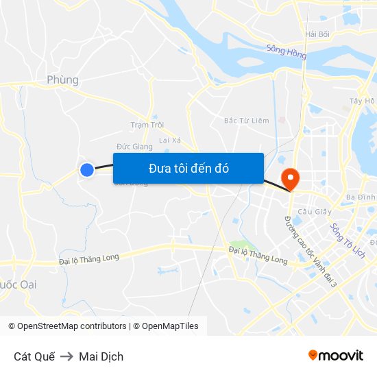 Cát Quế to Mai Dịch map