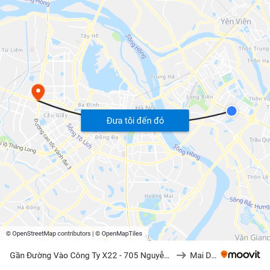 Gần Đường Vào Công Ty X22 - 705 Nguyễn Văn Linh to Mai Dịch map