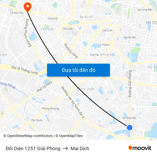 Đối Diện 1251 Giải Phóng to Mai Dịch map