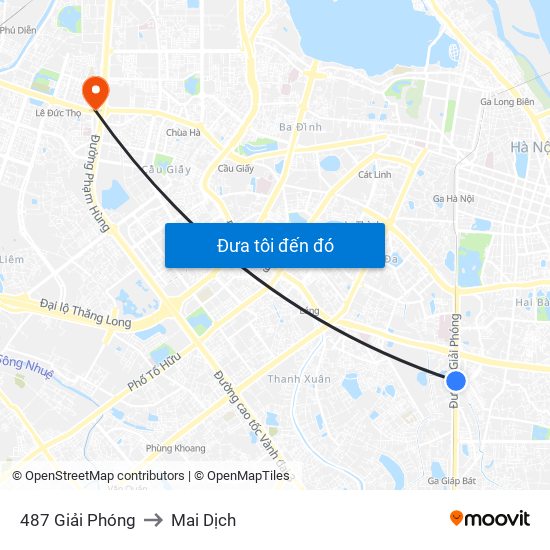 487 Giải Phóng to Mai Dịch map