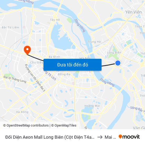 Đối Diện Aeon Mall Long Biên (Cột Điện T4a/2a-B Đường Cổ Linh) to Mai Dịch map