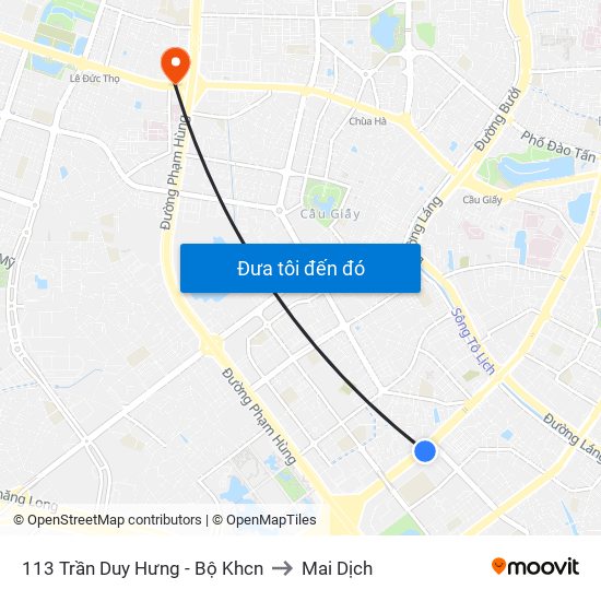 113 Trần Duy Hưng - Bộ Khcn to Mai Dịch map