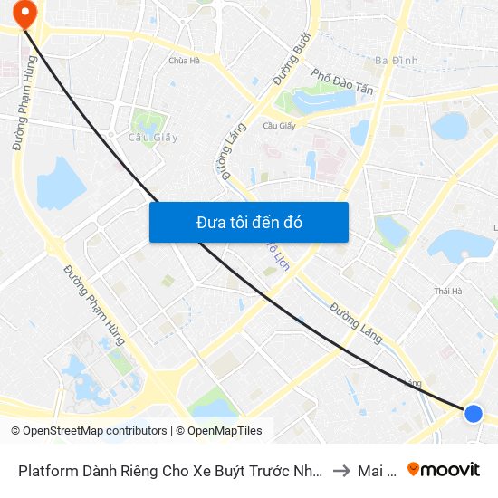 Platform Dành Riêng Cho Xe Buýt Trước Nhà 604 Trường Chinh to Mai Dịch map