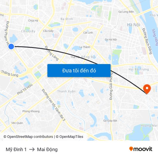Mỹ Đình 1 to Mai Động map
