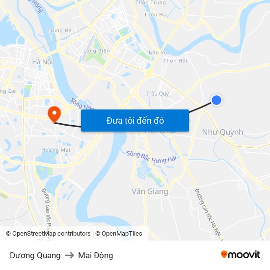 Dương Quang to Mai Động map