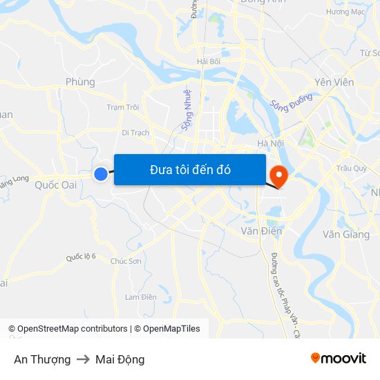 An Thượng to Mai Động map