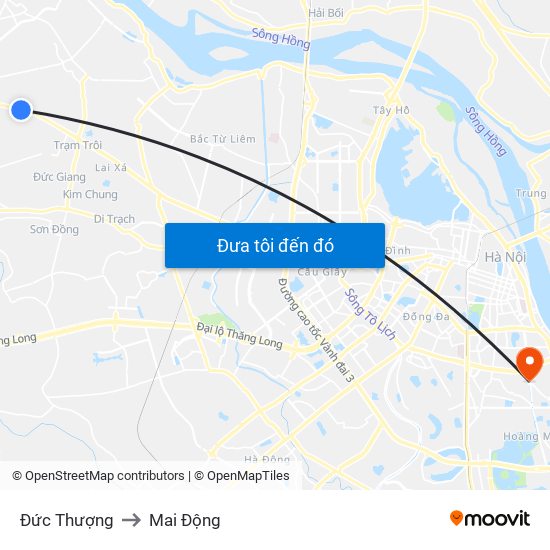 Đức Thượng to Mai Động map