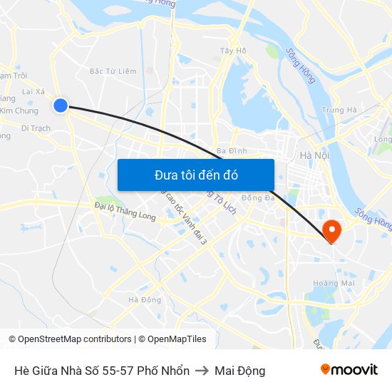 Hè Giữa Nhà Số 55-57 Phố Nhổn to Mai Động map