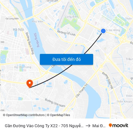 Gần Đường Vào Công Ty X22 - 705 Nguyễn Văn Linh to Mai Động map