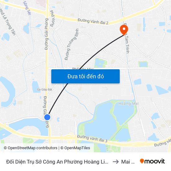 Đối Diện Trụ Sở Công An Phường Hoàng Liệt- 1277 Giải Phóng to Mai Động map