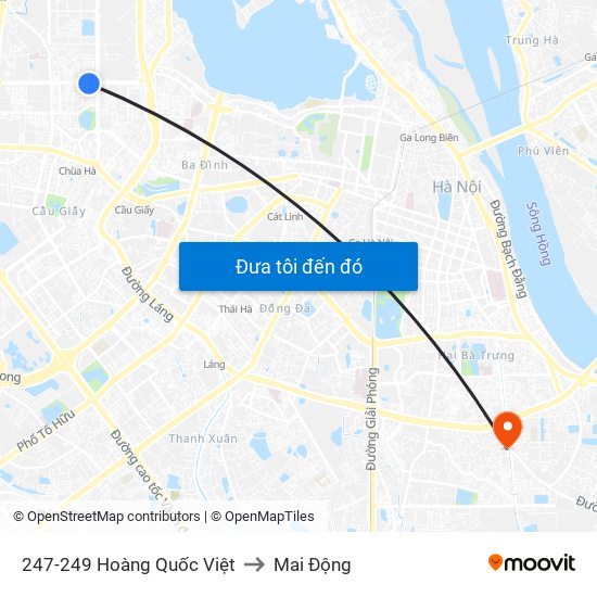 247-249 Hoàng Quốc Việt to Mai Động map
